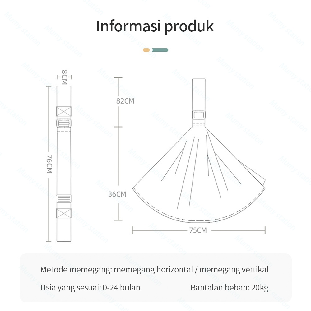 Mumystation Gendongan bayi geos baby carrier