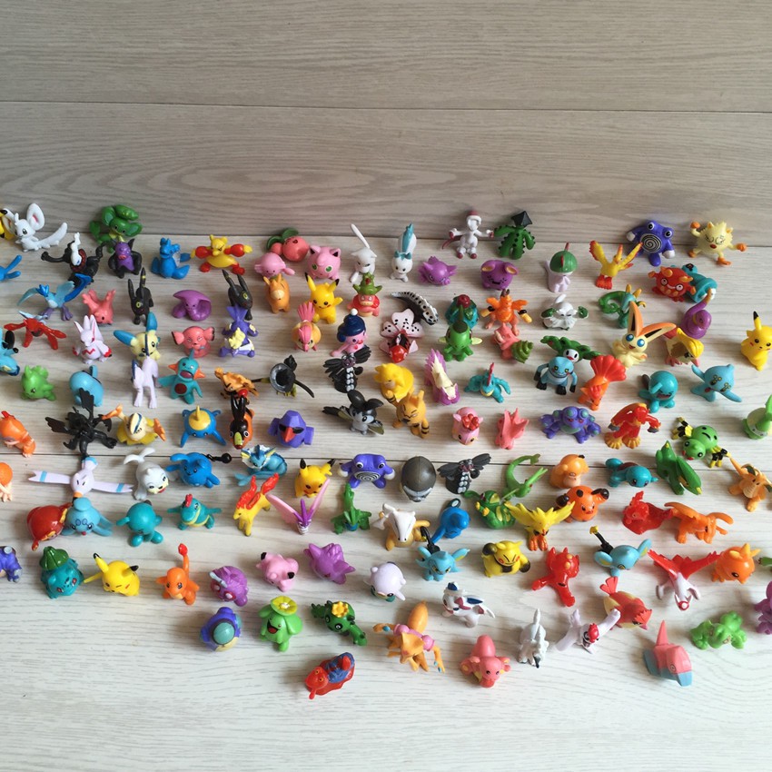 144pcs / 72pcs / 24pcs Action Figure Pokemon Mini Bahan Vinyl Ukuran 3cm Untuk Dekorasi