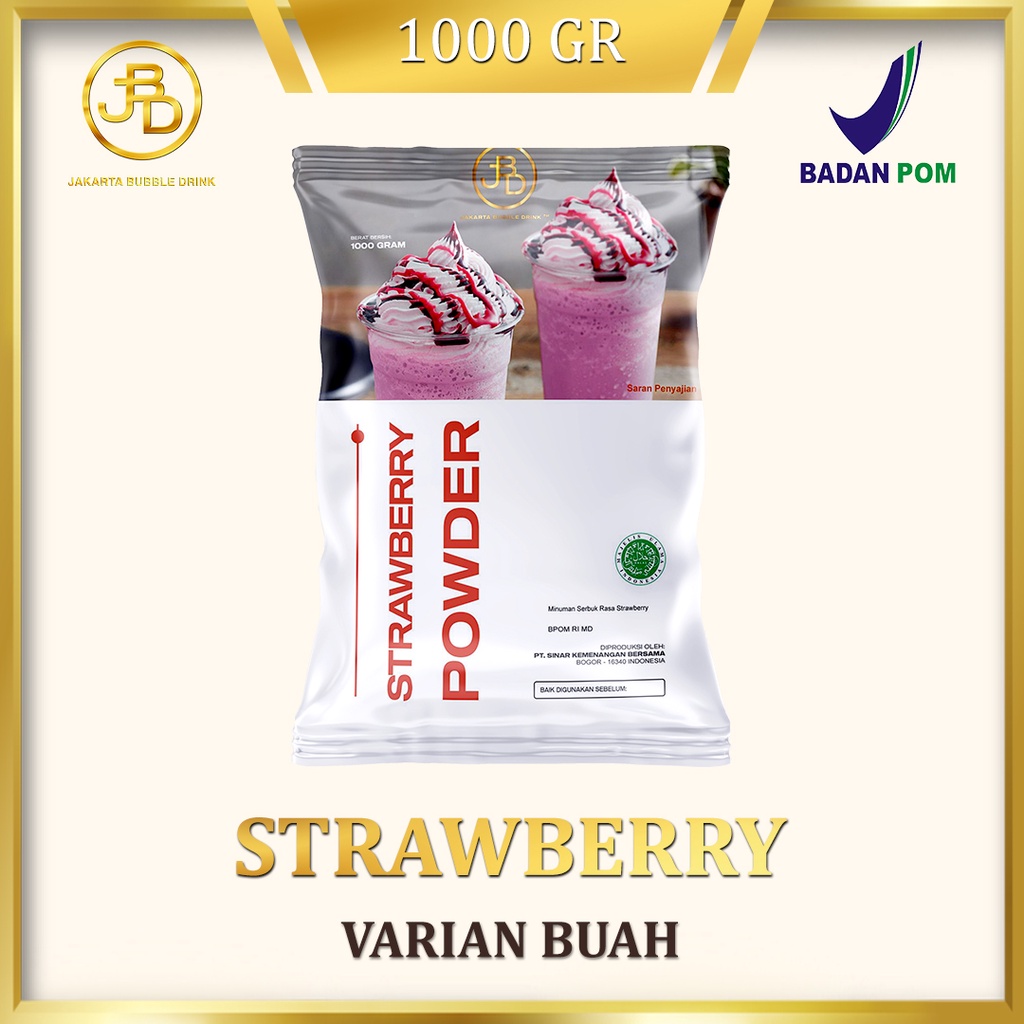 

Bubuk Minuman STRAWBERRY 1 KG - JBD | HALAL jbd