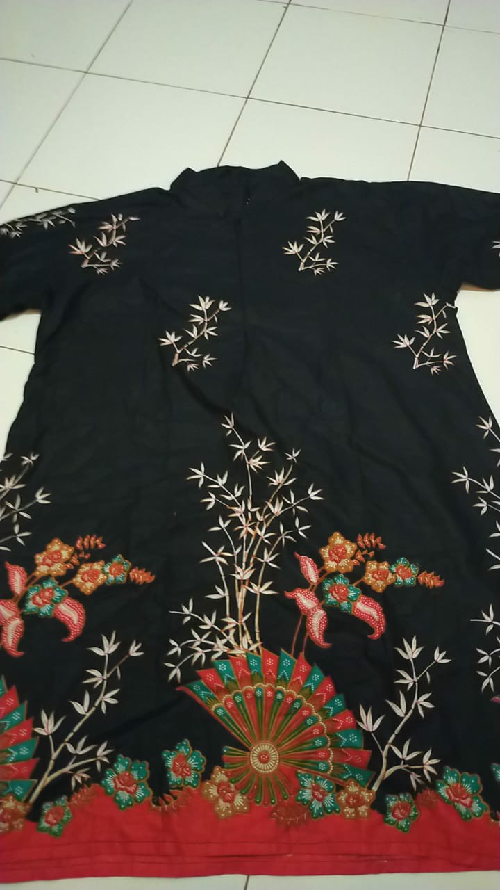 Batik Couple Keluarga Sania Ruffle Ori Ndoro Jowi Dnt Motif Kipas