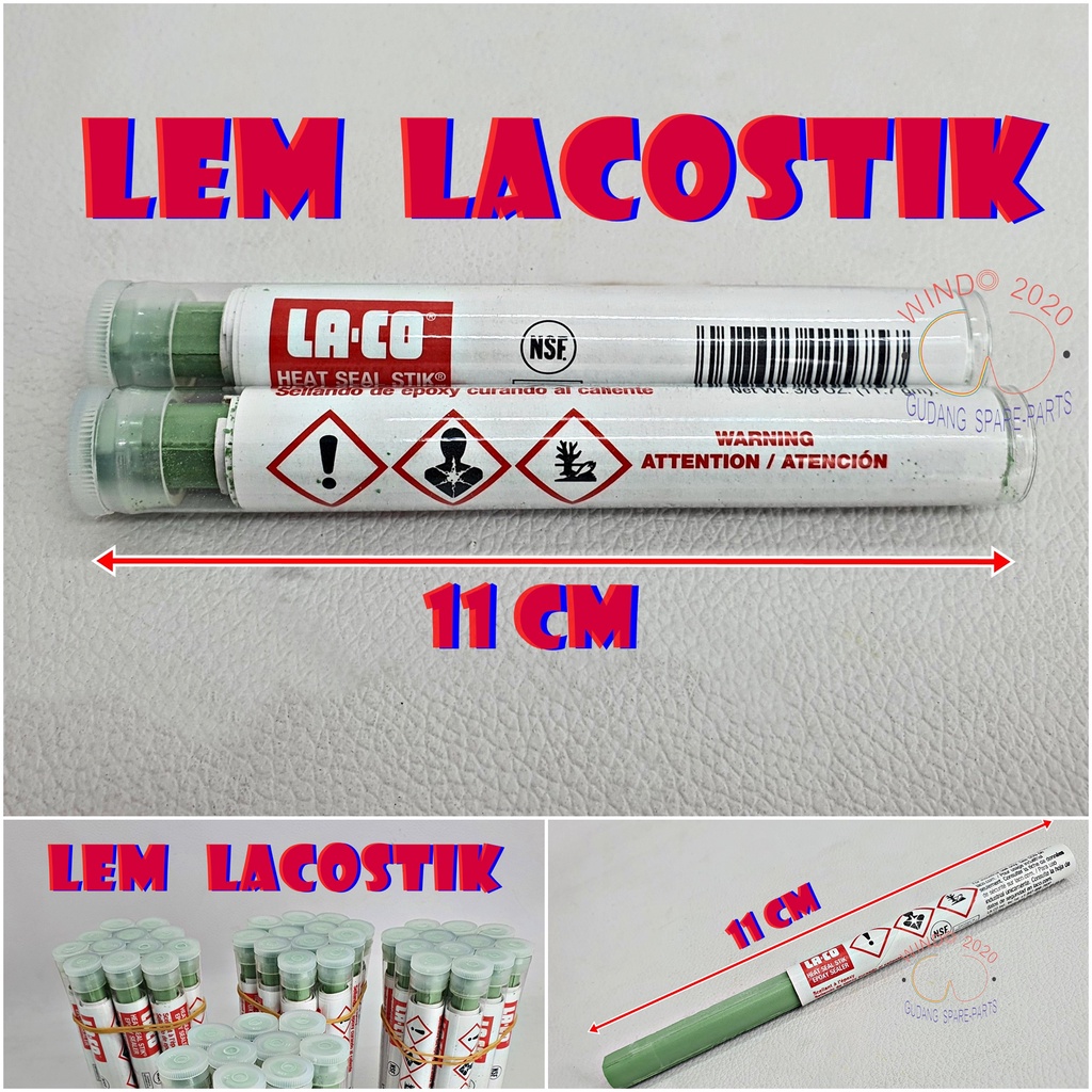 [ JUAL PER BATANG ] LACOSTIK PER BATANG | LEM EVAP KULKAS | LEM KULKAS BOCOR | LEM HIJAU | LA-CO HEAT-SEAL STIK / BATANG