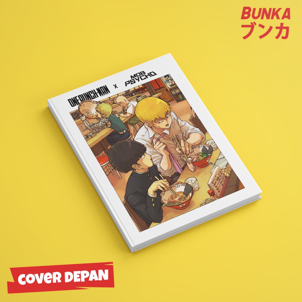 

Notebook Anime One Punch Man X Mob Psycho Hardcover A5 Buku Tulis Catatan Note Agenda Planner
