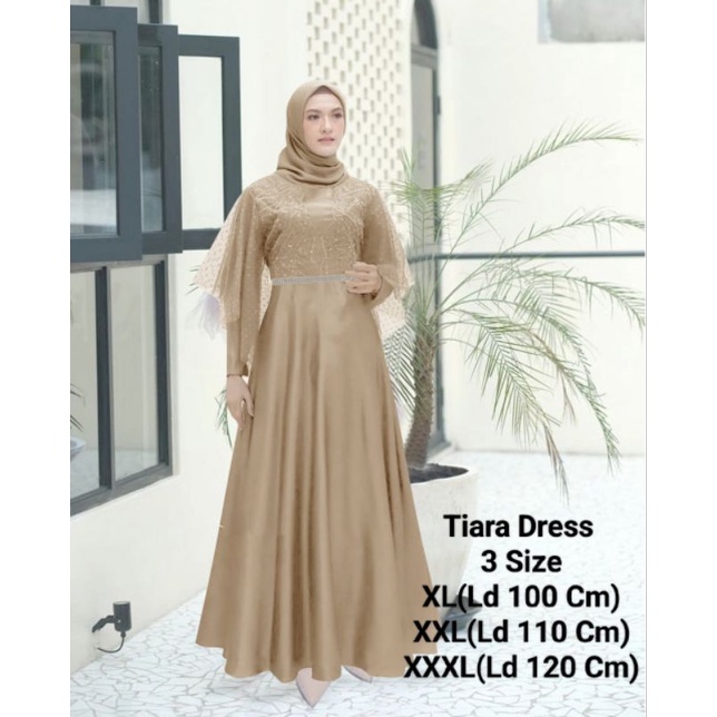 COD☑️PAKAIAN GAMIS WANITA TERBARU/MAXI TIARA DRESS 3 UKURAN XL-XXL-XXXL/PAKAIAN MUSLIM WANITA/GAMIS WANITA BROKAT/CIARA DRESS/DRESS SIARA BROKAT/GOOD QUALITY