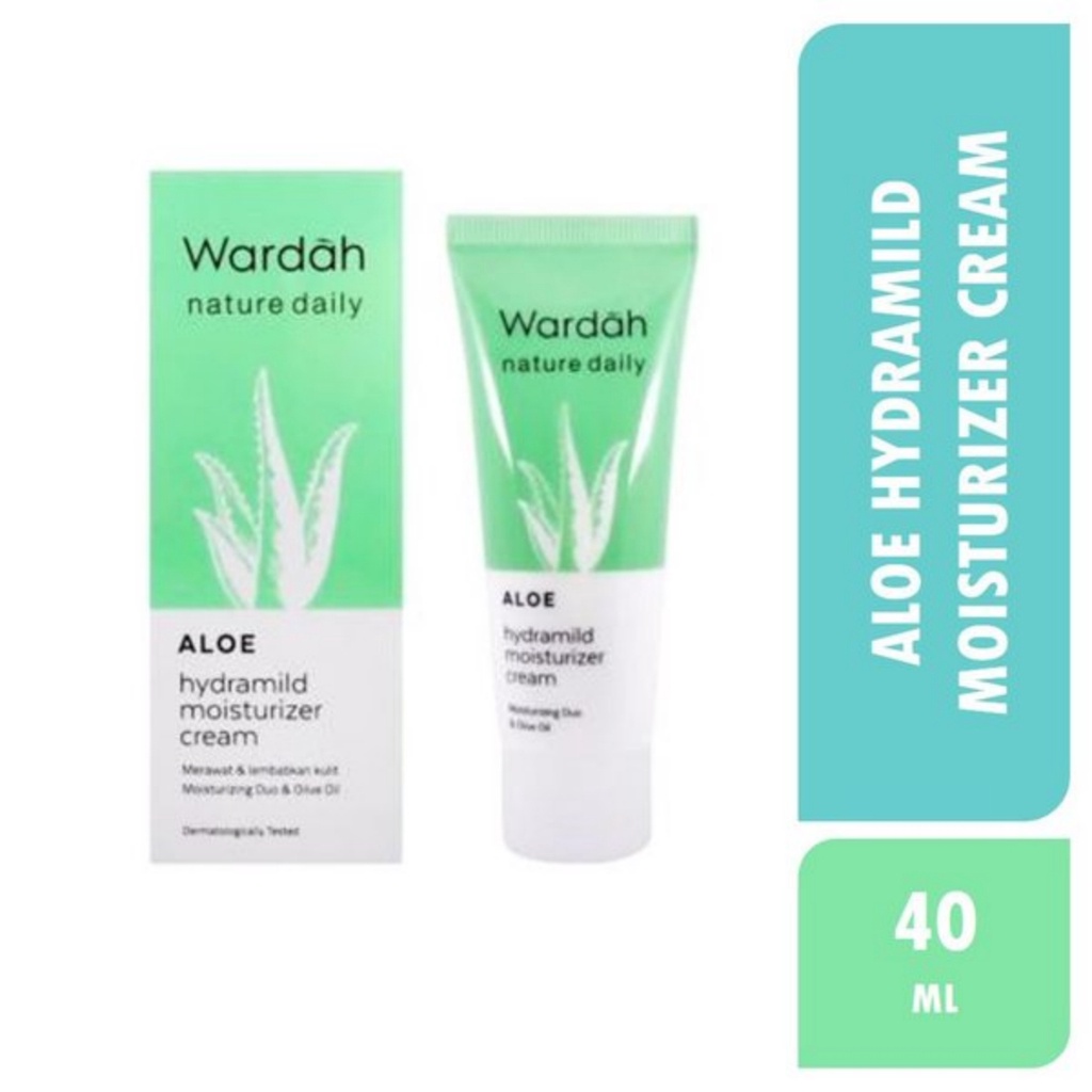 WARDAH Nature Daily ALOE Hydramild Moisturizer Cream 40ml - Apple_Kosmetik