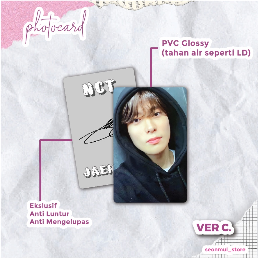 RARE!! PHOTOCARD PC JAEHYUN HOODIE / PHOTOCARD PC JAEHYUN HOODIE ABU ABU / PHOTOCARD PC JAEHYUN HOODIE HITAM