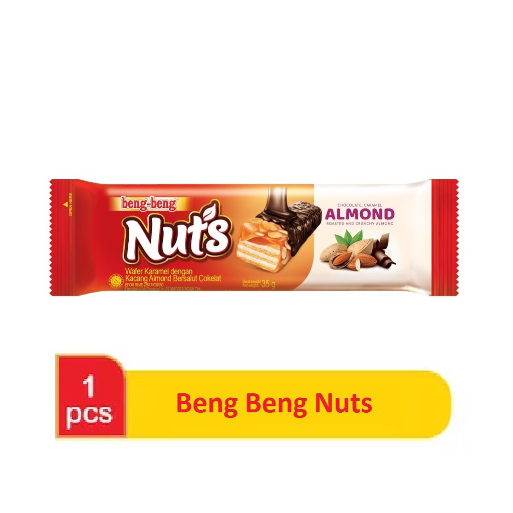 

Beng Beng Nuts Almond Wafer Karamel Kacang Almond 35gr (PCS)