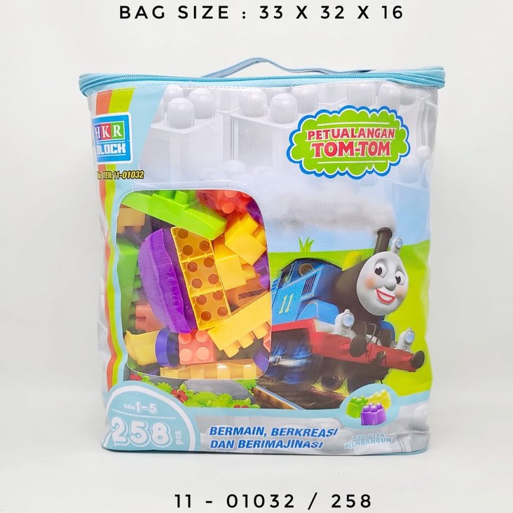 Mainan Edukasi Blok Susun - Building Blocks Tom Tom 258 pcs