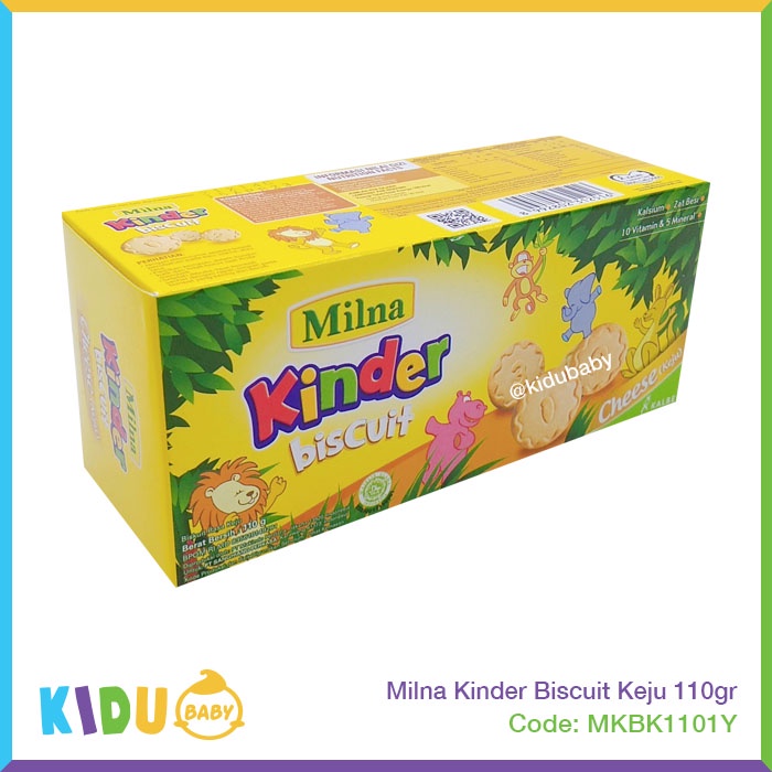 Milna Kinder  Biscuit 110gr Cemilan Makanan Biskuit MPASI si Kecil Kidu Baby