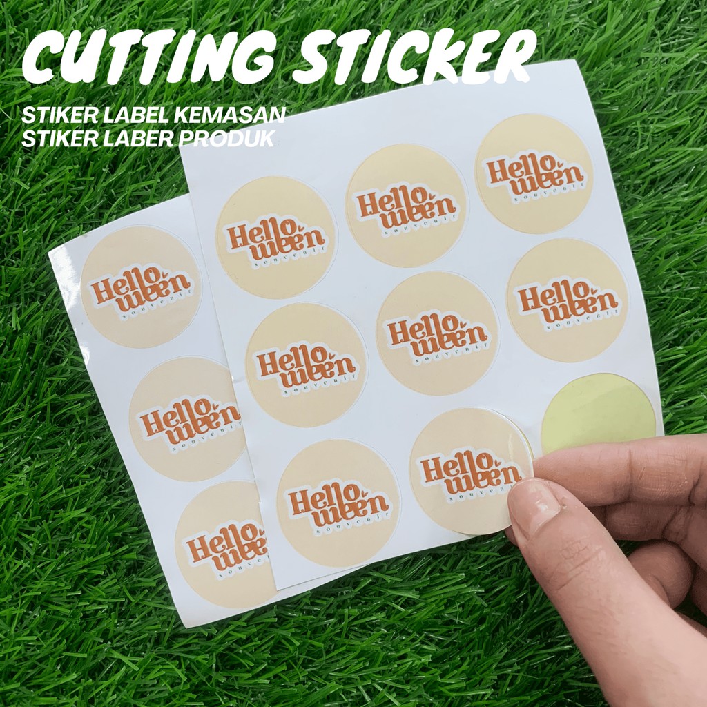 CETAK STIKER LABEL KEMASAN-Sudah di cutting bulat/kotak (CUSTOM DESAIN)