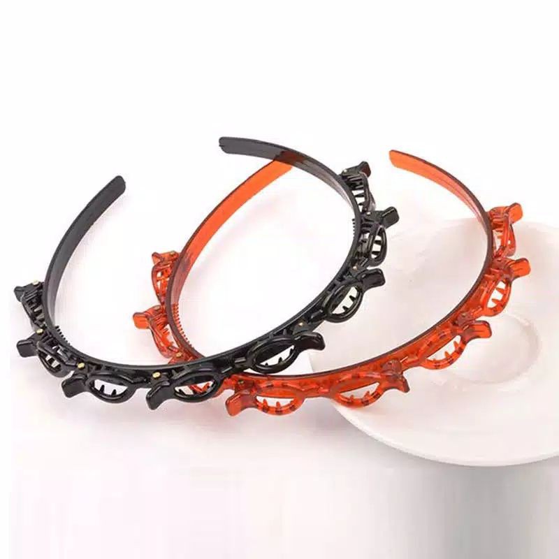 Bando Jepit Bando Kepang Ala Korea Korean Braids Twist Headband Jepitan Rambut Jepit