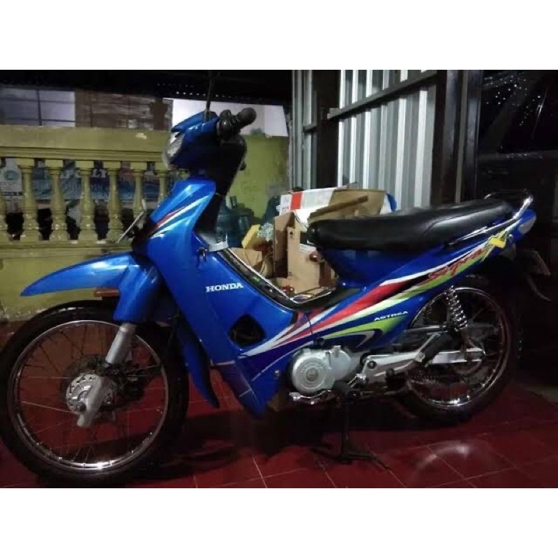 nos original striping honda supra x biru 2004 2005