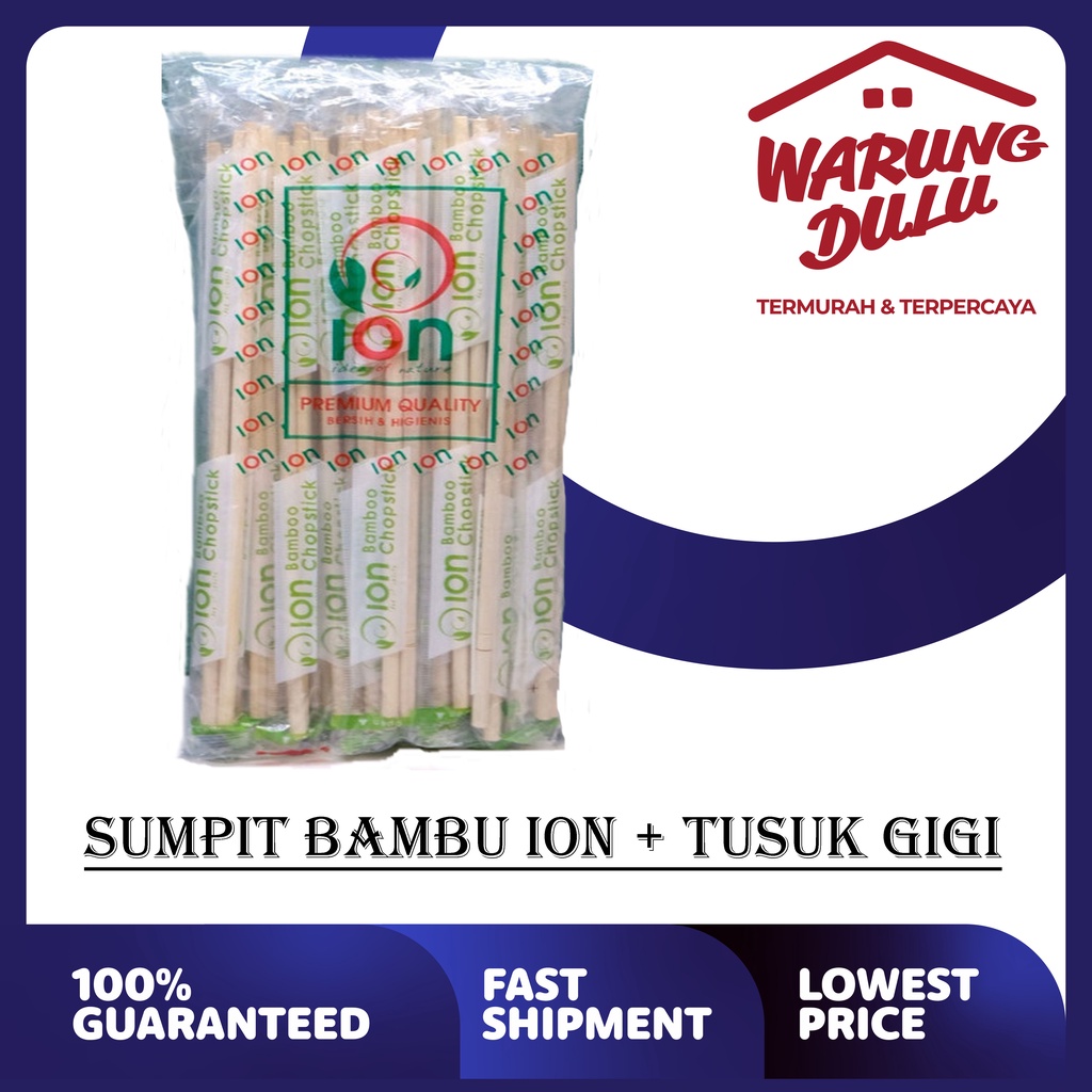 Sumpit Bambu ION + Tusuk Gigi