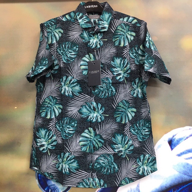 Larusso / Kemeja Printing / Kemeja Lengan Pendek Pria