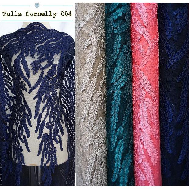 Kian Bahan Kain Brukat / Kain Brokat - Tulle Cornelly 004 Murah Berkualitas