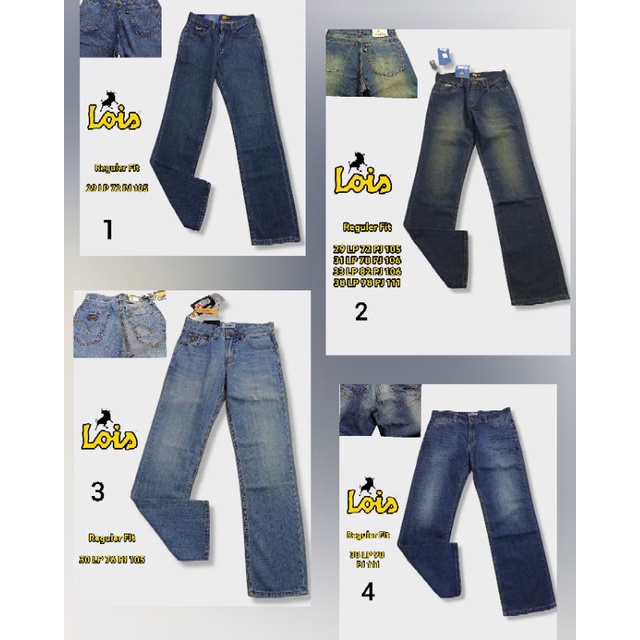 CELANA LOIS CELANA JEANS LOIS REGULER FIT ORI TIDAK ORI KEMBALI