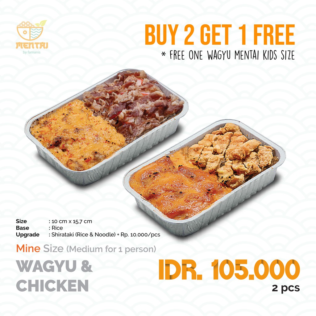 

Mentai by Farnanis - Wagyu & Chicken Buy 2 Get 1 Free
