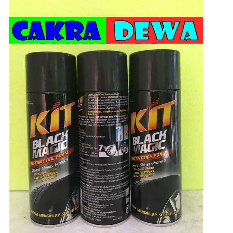 ➪ Semir Ban mobil dan motor KIT Black Magic Instant Tire Foam 400ml ➹