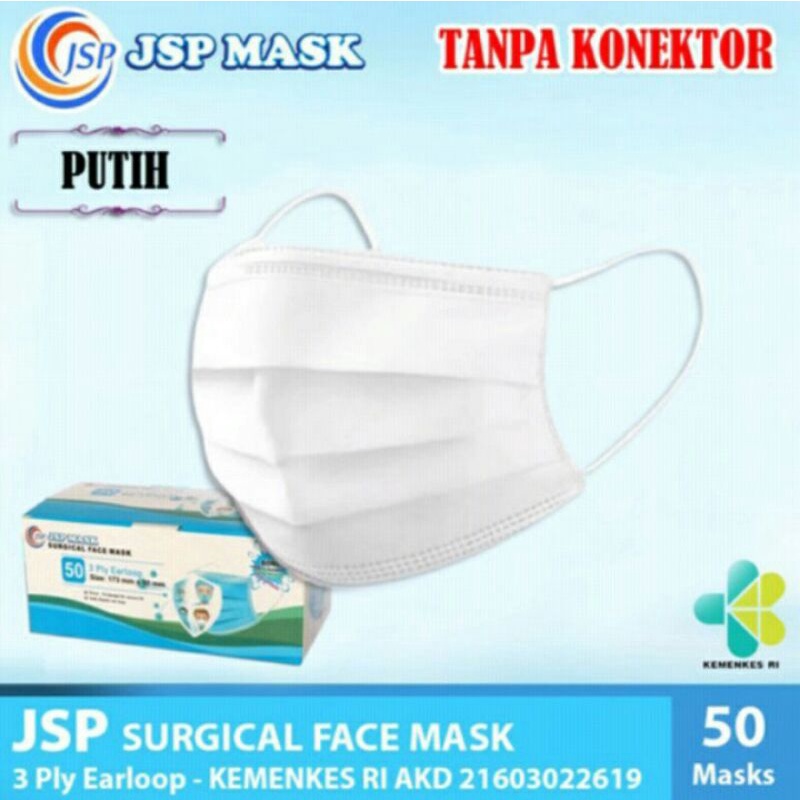 JSP MASK Duckbill/Earloop 3ply Disposable Face Mask isi 50pcs Premium Quality Semarang