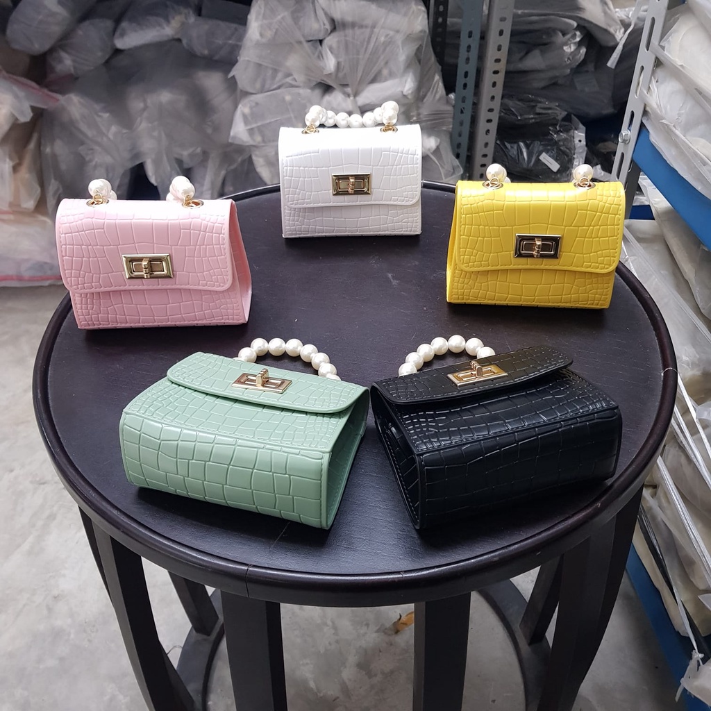 SLZ2591 Tas Selempang Jelly wanita import model sling bag murah terbaru kekinian Cod Jakarta