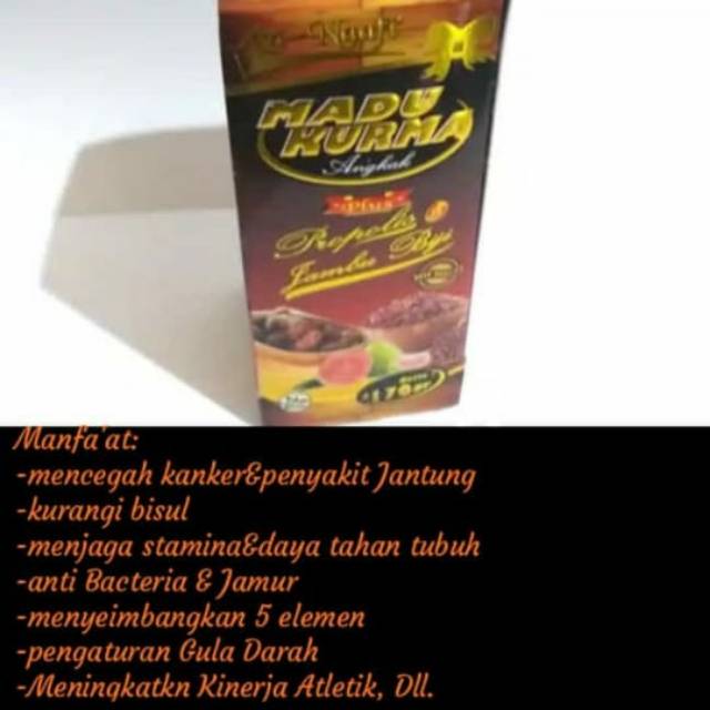 

MADU KURMA ANGKAK PLUS PROPOLIS DAN JAMBU BIJI