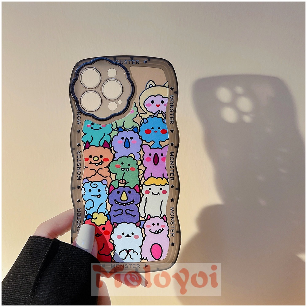 Soft Case Motif Kartun Monster Kecil Untuk IPhone 13 11 12 Pro MAX XR 7 8 Plus 6 6s Plus XS MAX X SE 2020
