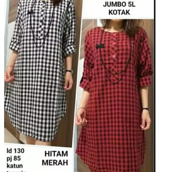 Paling Sesuai.. tunik kotak wanita jumbo terbar/tunik kotak wanita jumbo termurah