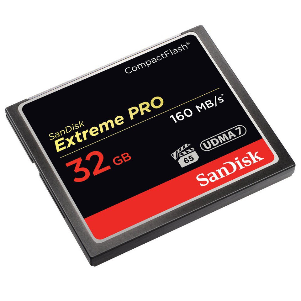 SanDisk Extreme PRO Compact Flash Card (160MB/s) 32GB - SDCFXPS-032G - SDMC39BK Black