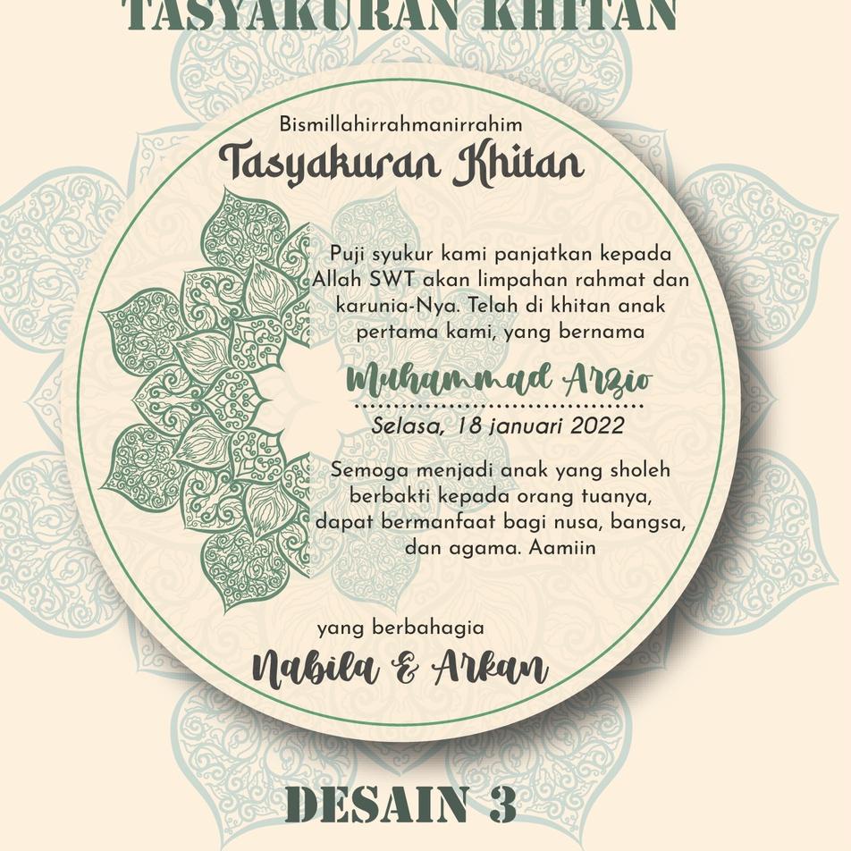 

Model Baru BKNUZ Stiker / Kartu Label Syukuran Khitanan - Tasyakur Walimatul Khitan 78 Kirim Langsung