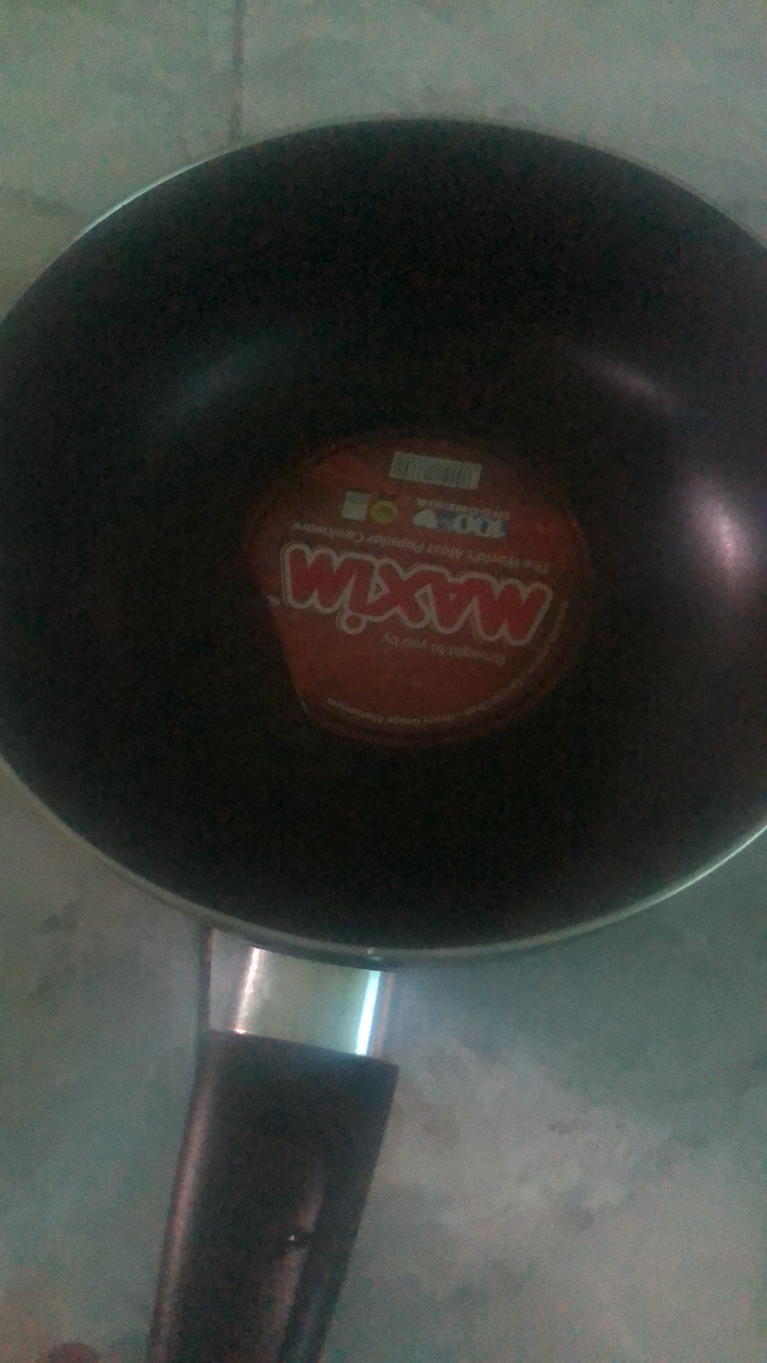 Maxim Valentino Deep Wok Teflon / Panci Wajan Penggorengan Tumis Anti Lengket 24 Cm - Hitam