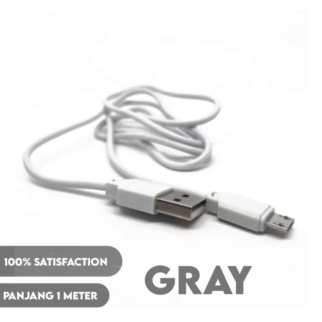 Quboo Gray Micro USB Fast Charging Cable Data