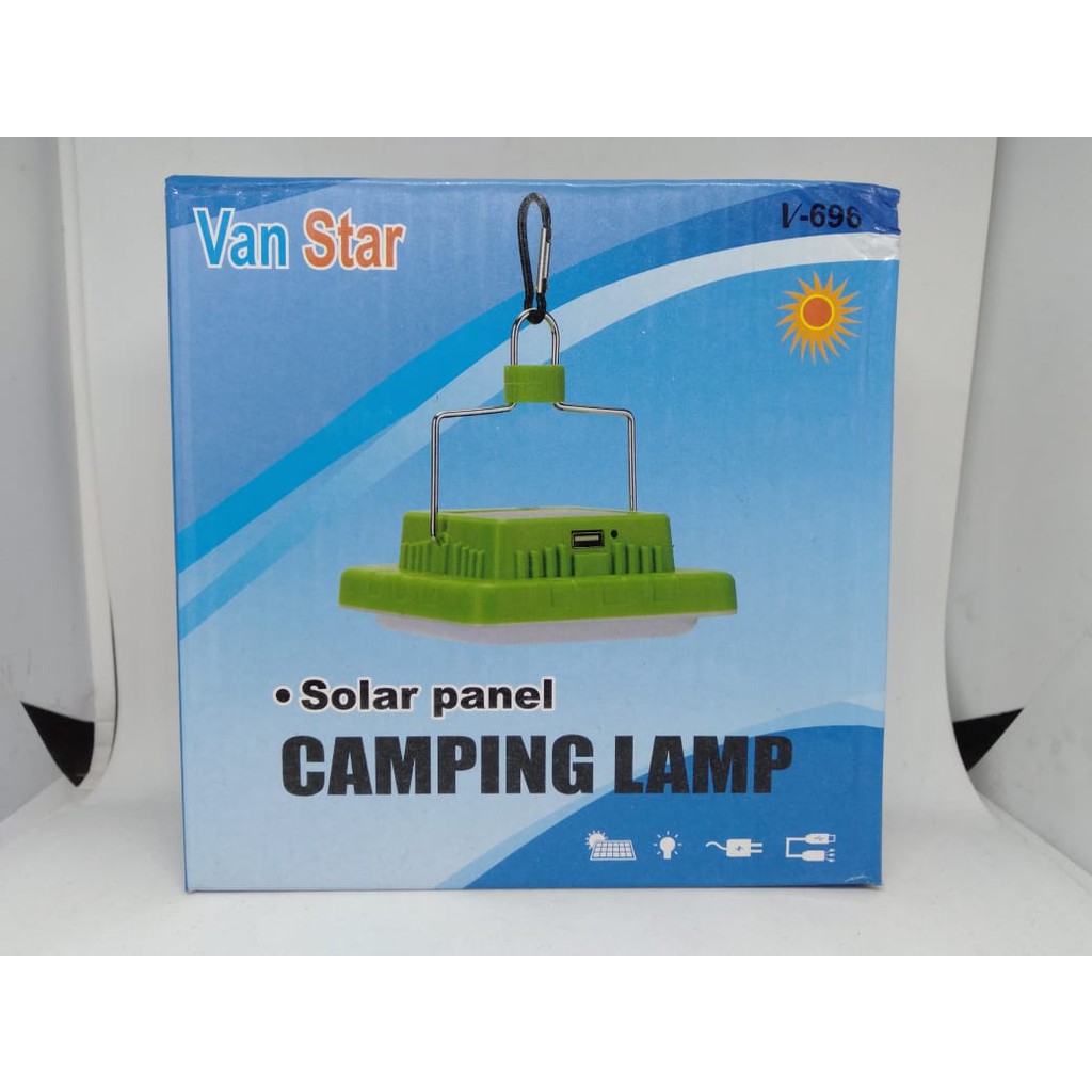 Van Star V-696 Lampu Camping Solar Panel / Lampu Emergency Tenaga Surya