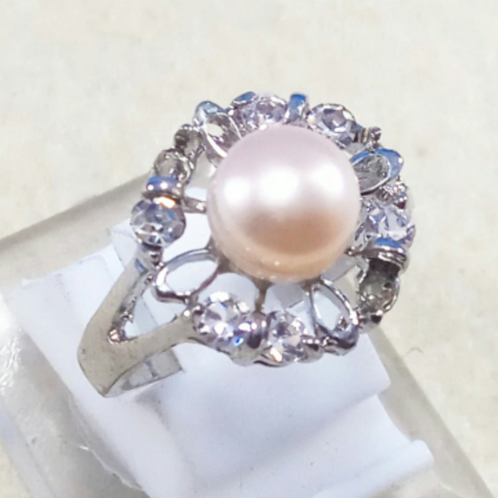 CINCIN BATU AKIK PERMATA NATURAL MUTIARA AIR TAWAR TAMPIL CANTIK TANPA MAHAL