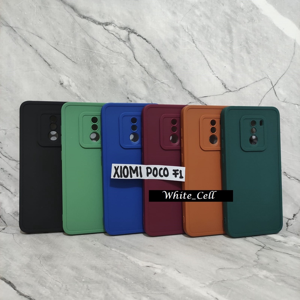 SoftCase ProCamera Silicon Matte Case Full Cover Xiaomi Poco F3 Poco F1 White_Cell