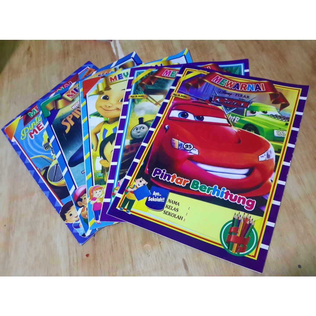 Buku Mewarnai pintar menulis dan berhitung Anak - RFS