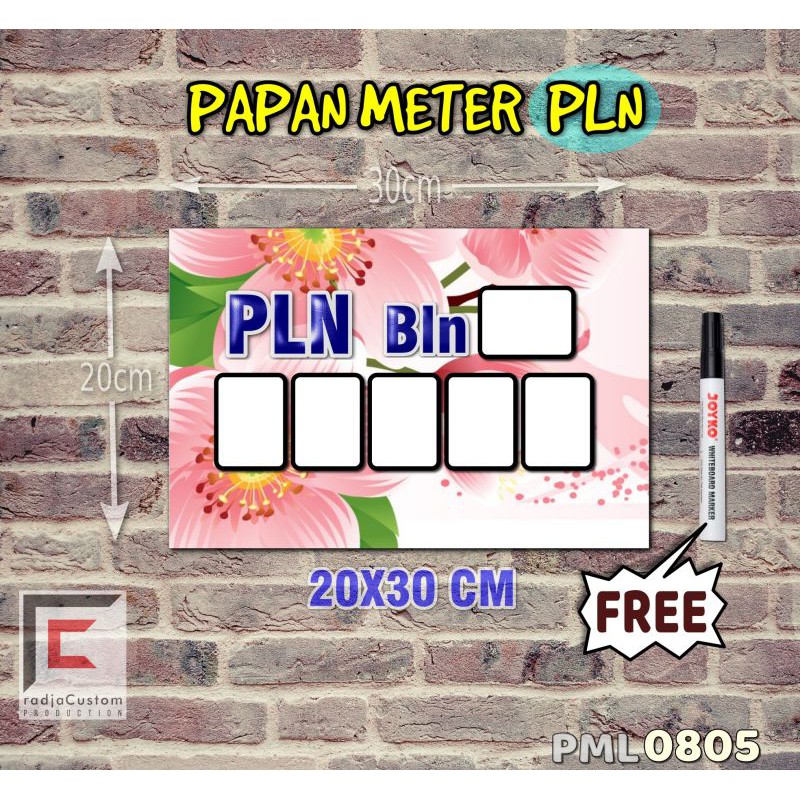 

RadjaCustom Papan Meter Listrik PLN PAM motif Unik - Flower 05
