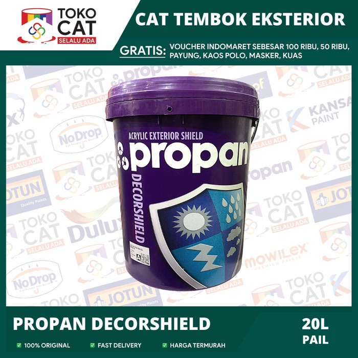 Jual Cat Tembok Luar Premium Propan Decorshield Warna Putih Bersih 20l Pail Shopee Indonesia 5982