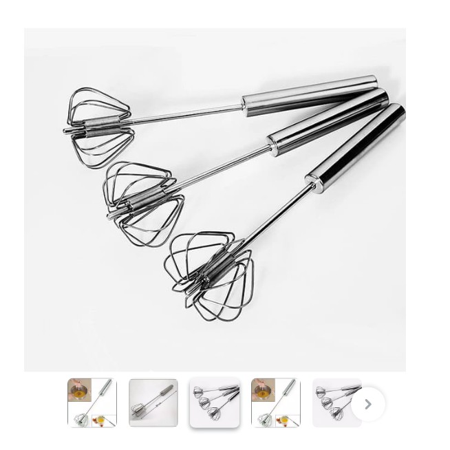 Kocokan Telur Automatis 29CM / 11.5inch Stainless Steel Whisk