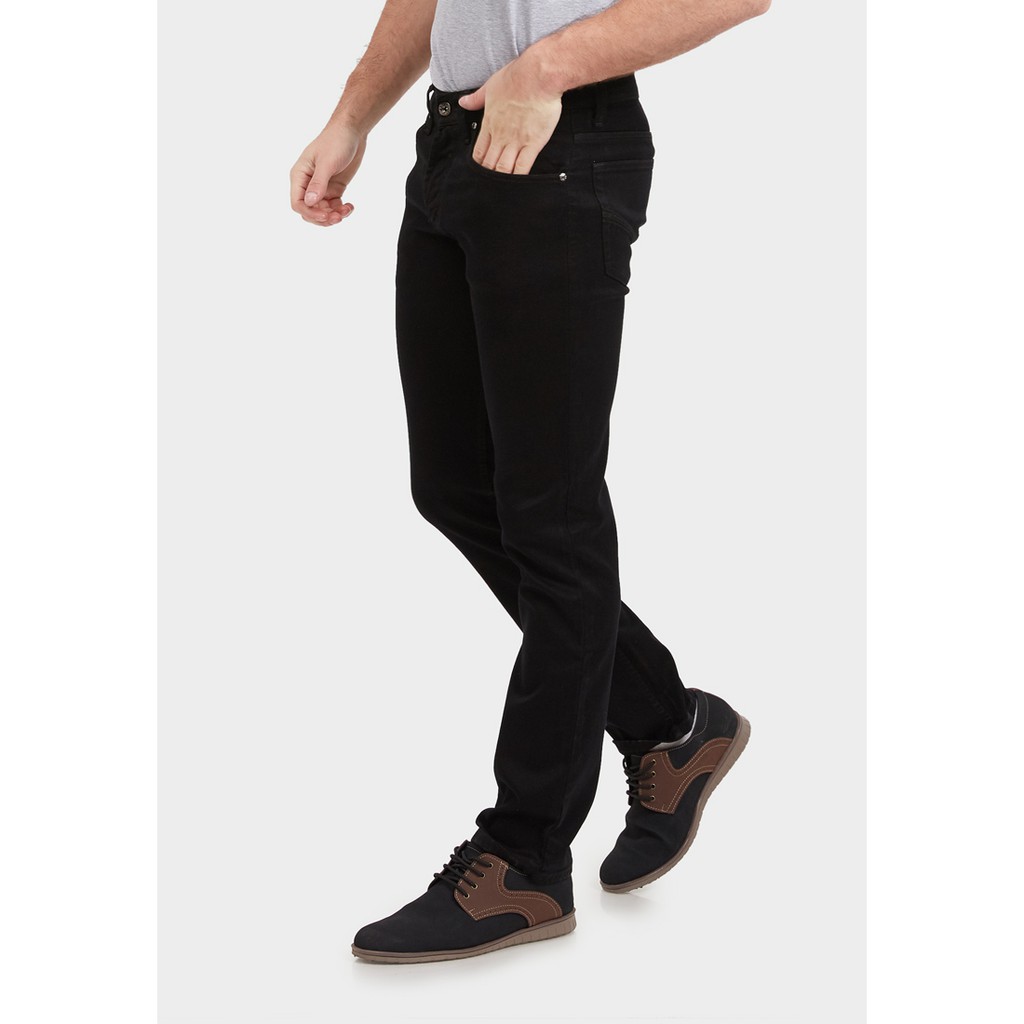 JBBoss Celana Panjang Jeans Polyring Stretch Regular Fit (Black) / Ramayana Jatinegara