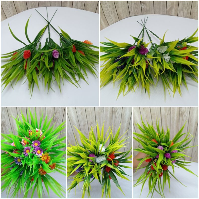Rumput Daun Kiky Rumput Variasi Bunga Bahan Mahar Bunga Filler Dekorasi Seserahan Bunga Plastik