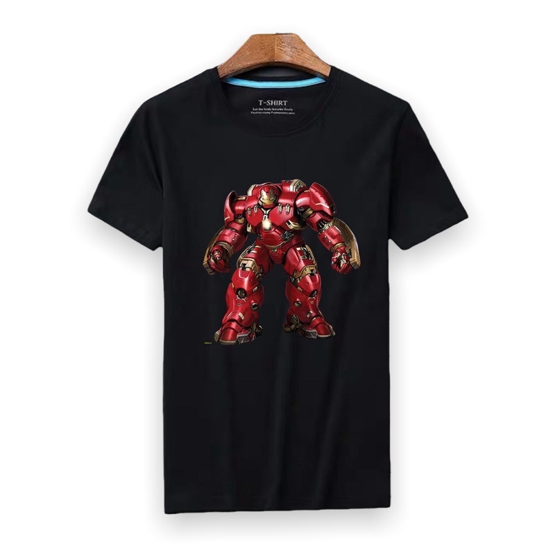 Lilipop Kaos Tshirt  Pria Avengers Iron Man Baju Distro Basic Lengan Pendek Cowok Kasual