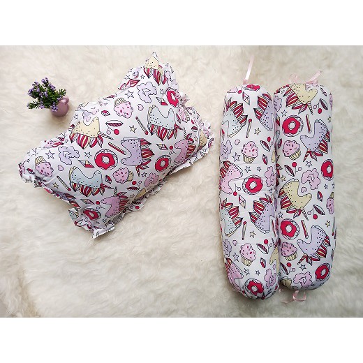 TERMURAH!! 1SET BANTAL &amp; GULING BATITA MOTIF PERLENGKAPAN TIDUR ANAK (KAWAII)