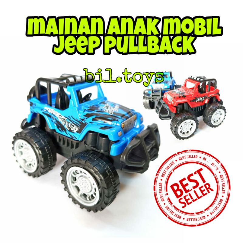 MAINAN ANAK LAKI LAKI MOBIL MOBILAN JEEP KECIL PULL BACK MURAH MAINAN MOBIL MONSTER JEEP