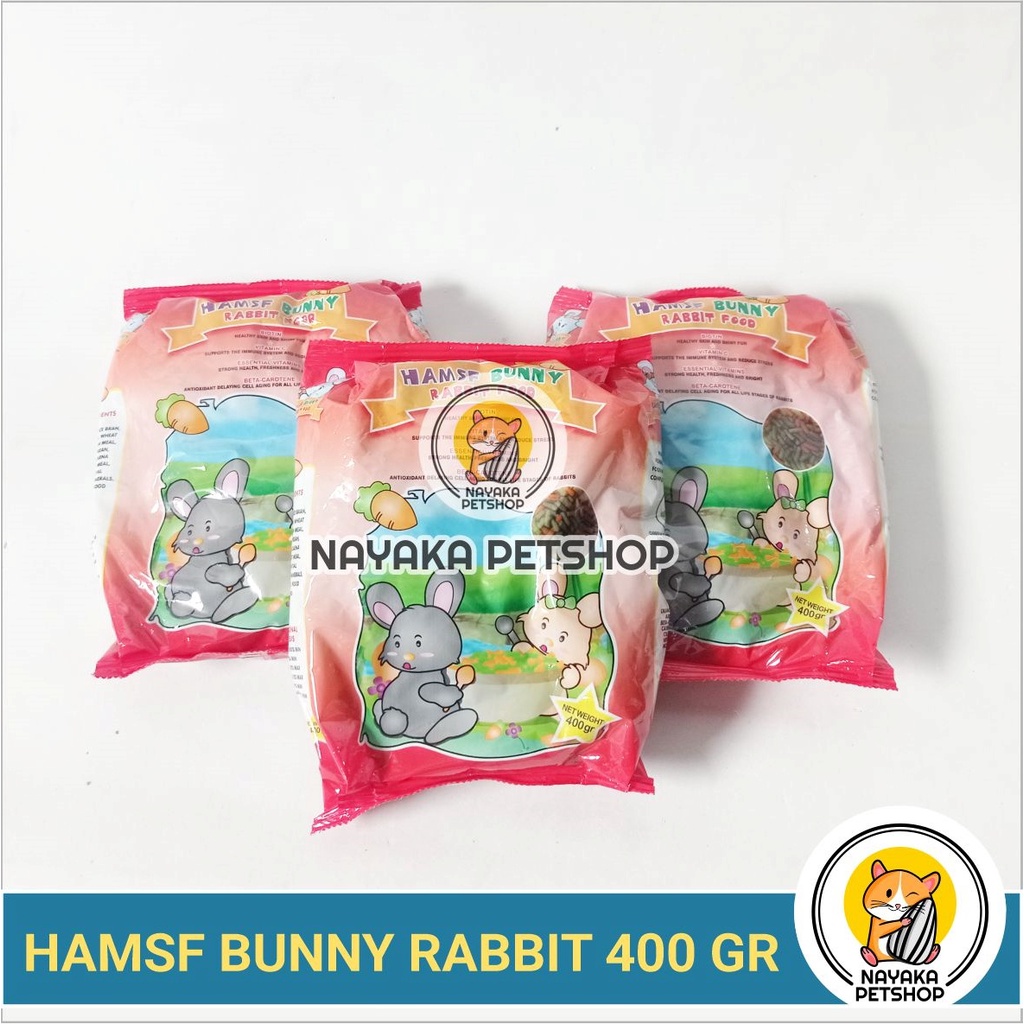 Hamsf Bunny 400 gr Rabbit Food Makanan Kelinci Pakan Pelet Hamsbunny Hamsfbunny