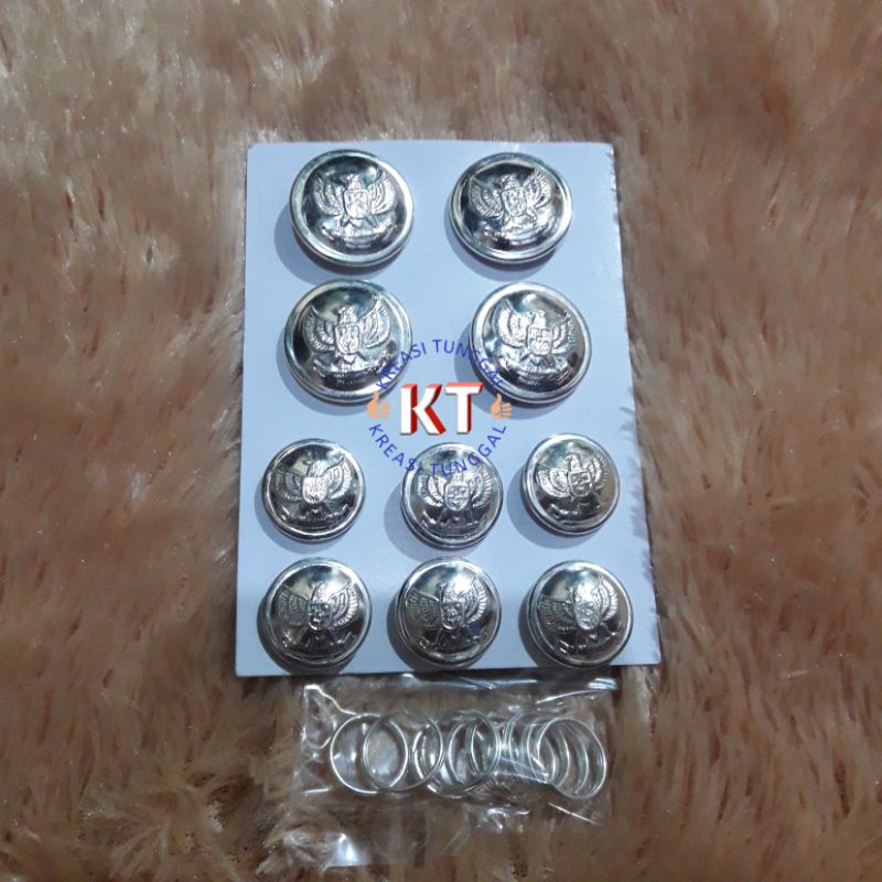 kancing pdu garuda silver/kancing baju garuda