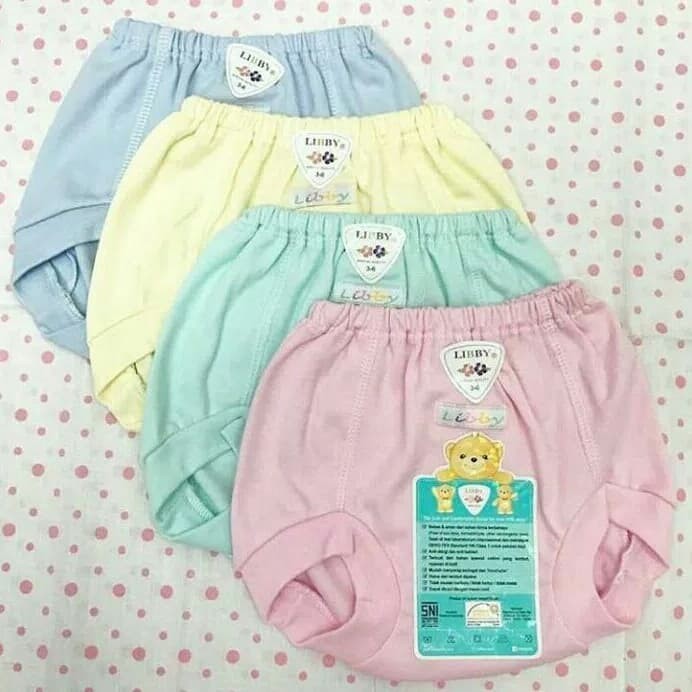 Libby CELANA POP / KACAMATA Bayi Anak Polos (1set=3 pcs) Popok Celana Anak Bayi UNISEX