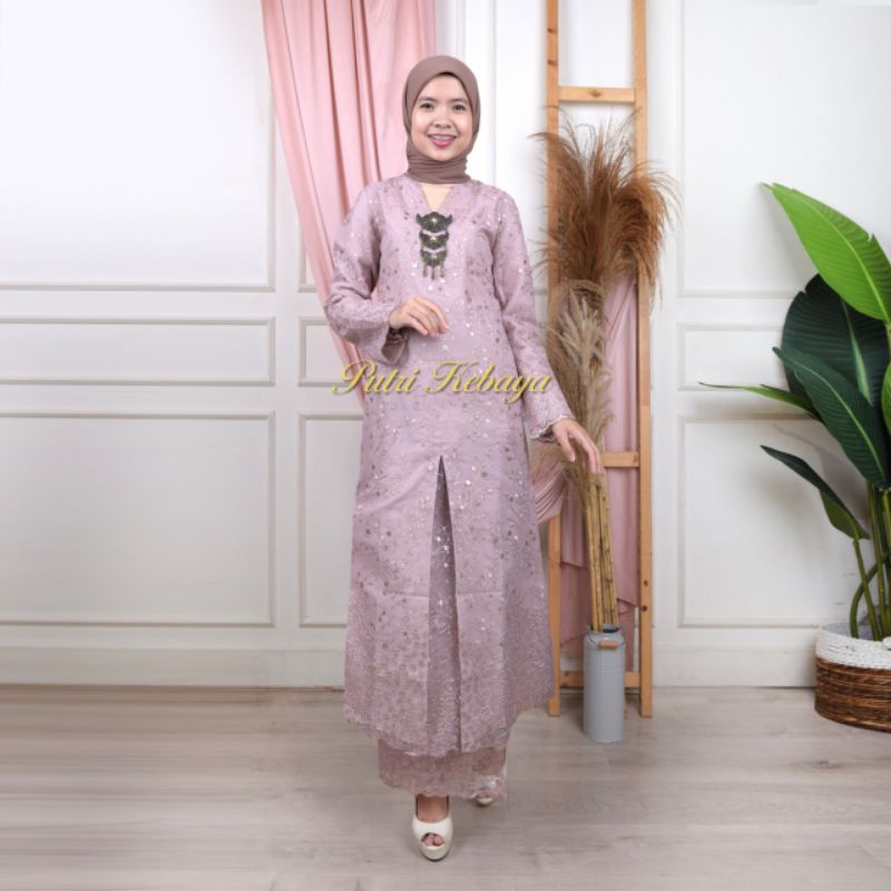 KEBAYA STELAN TILLE BROKAT /ROK TILLE ALEXSANDRIA/KEBAYA MODERN