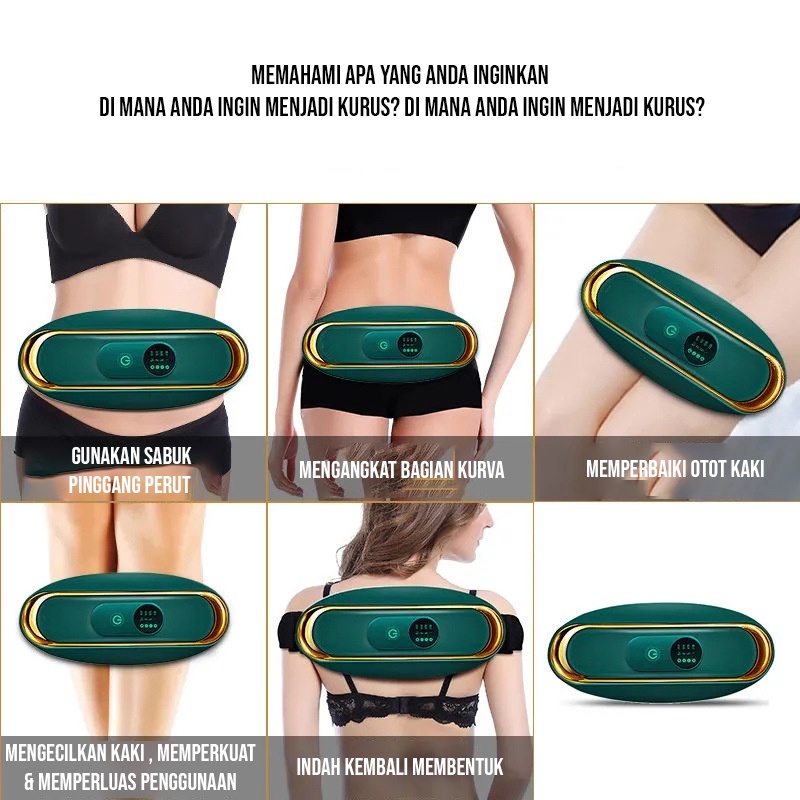 Ciji Belt Massage Sabuk Pengencang perut/Sabuk pembakar lemak