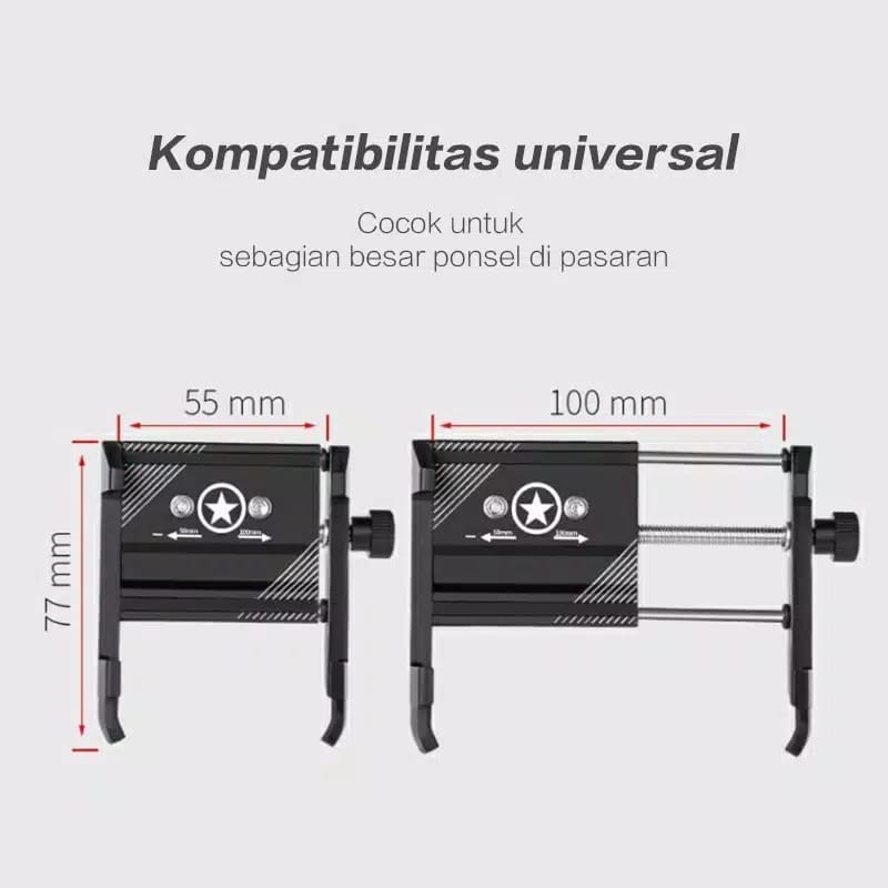 HM-11 Phone Holder Universal Spion Sepeda Motor