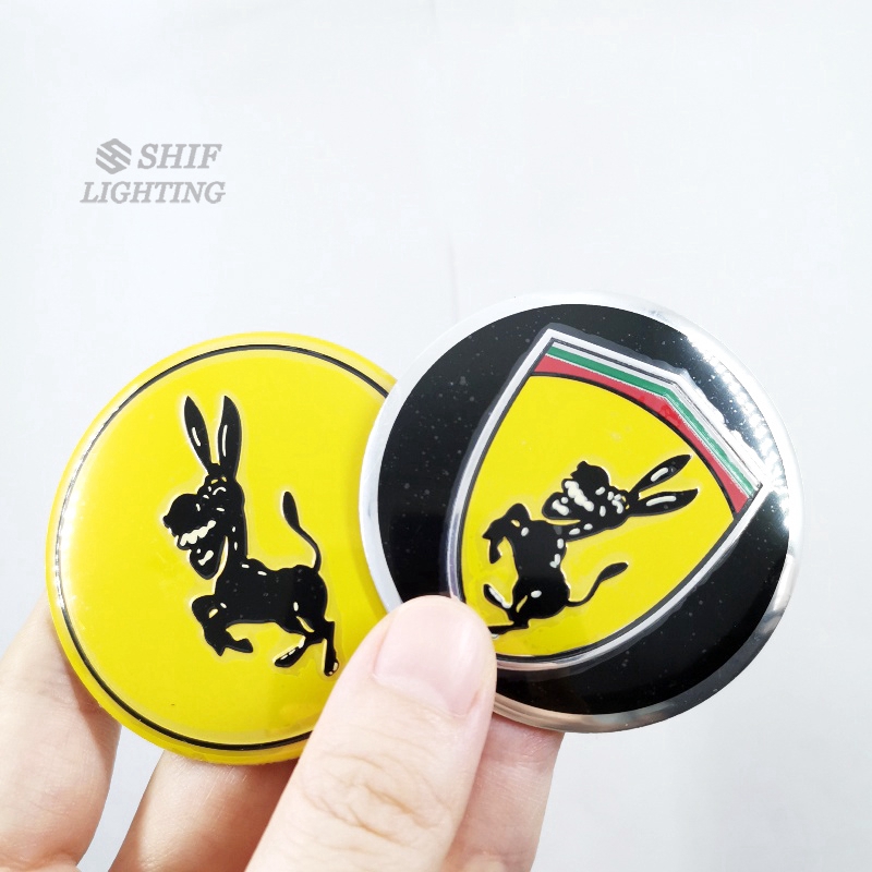 Stiker Emblem Logo Kuda PORSCHE 4x56mm Untuk Dekorasi Velg Hub Mobil