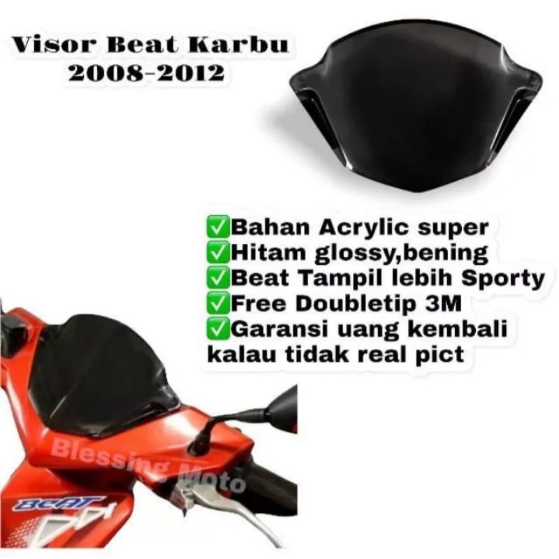 Visor Beat Karbu Tebal